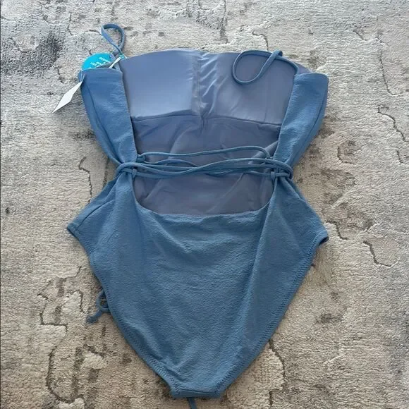 Blue One Piece Swimwear Classic Design